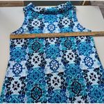 Talbots  dress blue portrait picture collar classic Geometric Size XL Resort Zip Photo 8