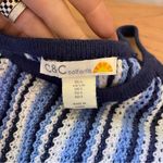 C&C California C & C California Blue White Crochet Halter Style Swim Cover Up Mini Dress Beach Photo 1