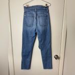 7 For All Mankind , Roxanne paper bag, belted, high rise skinny blue jeans 27 Photo 4