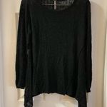 Poof! Women’s Black Shark Bite Hem Knit Sweater size M Photo 0