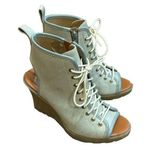 Dr. Martens | Sabrina LEATHER Wedge Sandals | Grey | women’s 5 Photo 0