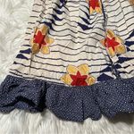 Marc by Marc Jacobs  Cover Up Skirt Beige Navy Floral Striped S Photo 2