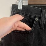 Madewell  Rigid Denim A-Line Button Fly Black Denim Mini Skirt Size 27 Photo 3