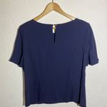 Ted Baker London Dark Blue Short Sleeve Blouse With Padded Shoulders ( 4 ) Photo 5