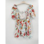 RIXO Camile Ruffle Linen Blend Mini Dress Size M White Size M Photo 5