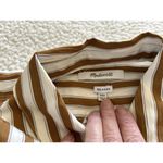 Madewell  Crinkled Button Up Shirt Womens Long Sleeve Striped Relaxed Size XXS Photo 3