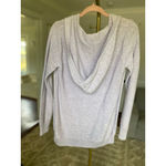 Gap  Lavender V Neck Sweater Hoodie Knit Cozy Buttery Soft Lounge Minimalist L Photo 2