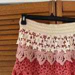 Rue 21 Women’s Laced Patterned Stretchy Skirt Pink White Sz XS/S Photo 1
