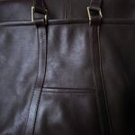 Leather Large Tote Shoulder Bag Chocolate Brown Double Straps Laptop Bag CLASSIC Photo 3
