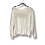 Beach Coastal Knit Sweater Cream and Pink Colorblock Pullover Lightweight S Photo 2