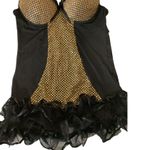 Elegant Size Large Black and Gold Women's Lingerie With Underwire Cups No Straps Photo 0