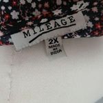 Mileage  black floral flounce sleeve peasant blouse size 2x Photo 5