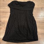Oh Polly  Basel Embellished Beaded Strapless Cowl Neck Mini Dress in Black Sz 14 Photo 4