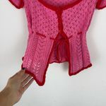 Urban Outfitters Gabriella Fly-Away Knit Babydoll Top Red Pink Photo 5