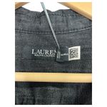 Lauren Ralph Lauren Shirt Dress Womens Small Black Petite Chambray Denim Pockets Photo 8
