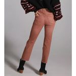 Pilcro Anthropologie The Vintage Straight Distressed Jeans in Pink 27 Photo 2