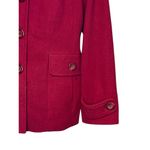 CAbi Women Peacoat Jacket Tea Coat Style 619 Wool Blend Burgundy Red Plus Sz. 14 Photo 2