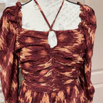House of Harlow New  1960 x REVOLVE Cotton Fairy dress long sleeve brown Sz M Photo 12