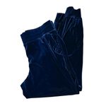 Liverpool Pull-On Stretch Velvet Joggers Midnight Blue Sz LG Holiday Pockets Photo 5