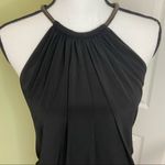 Jessica Simpson  Black Halter Blouson Dress with Silver Necklace Detail 6 Photo 2