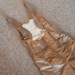 Vintage Swing West Tan Snow Bib Overalls SIZE 10 Gold Photo 3