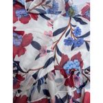 French Connection  Aden Bai Lurex Frill Cami Top Summer White Cerise Size 4 NWOT Photo 5