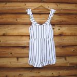 Intermix NWT Rachel Flutter Sleeve Linen Blend Romper Shorts Photo 2