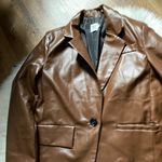 Princess Polly Jocelyn Brown Leather Jacket Photo 6