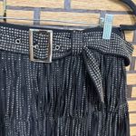 Kiwi Black Fringe Stud Belted‎ Skirt Size Small Photo 3