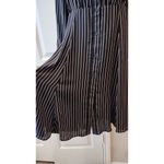 Who What Wear Sheath Dress Black White Pinstriped Long Sleeves Button down small Photo 6