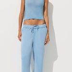 SKIMS French Terry Straight Leg Pant in Blue Bell, Size X-Small Photo 0