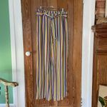 Soft Surroundings  Palisades Wide Leg Rainbow Stripe Belted Flowy Pants Sz M Photo 11