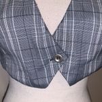 Grey Silver Sparkly Cropped Vest Gray Size M Photo 2