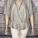 Disney  Princess NWT 3X Green Gingham - Rose Embroidered Elastic Drop Waist Top Photo 2