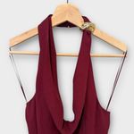 ASTR the Label Alanna Metal Buckle Detail Halter Neck Dress Size Medium Red Photo 8