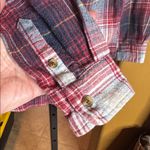 Aeropostale  Boyfriend Fit Plaid Button Up Flannel Shirt - Red, Blue, White Sz XS Photo 7