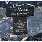 Catherines Womens Blue Open Weave Neckline Blouse Top Plus Size 3X Office Church Photo 6