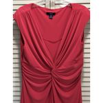 CHAPS Pink Fit & Flare Sleeveless Midi Dress Size XL Scoop Twisted Waist Flowy Photo 1