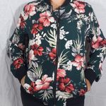 Pink Owl Floral Women's Dark Green Jacket Photo 2