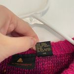 VINTAGE LIZ SPORT Magenta Pink Purple Chevron Stripe Tunic WOOL Blend Sweater M Size M Photo 6