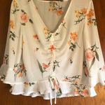 Lily White Floral Blouse - Tie Top Photo 0