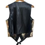 Vintage Bobbie Brooks Flaw Gold Metallic Tapestry Christmas Holiday Vest XL Photo 8