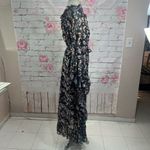 Dalia MacPhee Women's One Shoulder Tie Waist Floral Flowy Dress Multicolor M Size M Photo 6