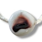 Free People  Choker Necklace in White Ceramic NWT Bohemian Beach Layering Neutral Photo 6