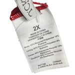 J.Crew  Smocked Ruffle Edge Tie Shoulder Square Neck Bikini Top Size 2X Red Swim Photo 3