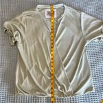 Anthropologie Saturday Sunday Green Faux Wrap Shirt Top Womens S Small Blouse Photo 4