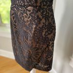 Forever 21 Vintage Y2K F21 Black Lace Gold Metallic Structured Party Dress Medium Photo 5