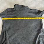 We The Free  People Split Open Back Turtleneck Shirt Top S Small Charcoal Gray Photo 4