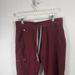 FIGS  Catarina Scrub Top Zamora Jogger Scrub Pants Set Burgundy Womens Medium Photo 7