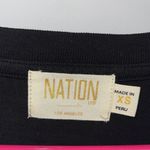 Nation Ltd Womens V-Neck Puff Sleeve Ruffled Hem Mini Dress Black Size XS NWT Photo 7